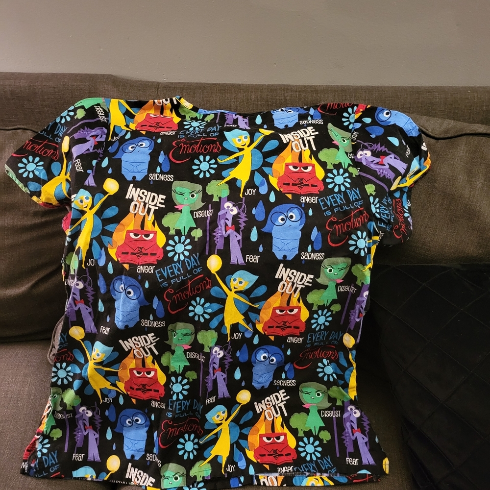 Disney inside out scrub top sizearge